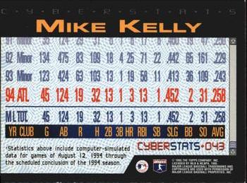 1995 Topps - CyberStats (Spectralight) #043 Mike Kelly Back