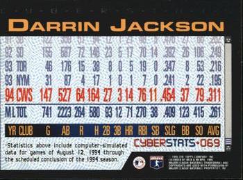 1995 Topps - CyberStats (Spectralight) #069 Darrin Jackson Back