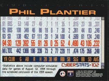 1995 Topps - CyberStats (Spectralight) #102 Phil Plantier Back