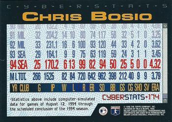1995 Topps - CyberStats (Spectralight) #174 Chris Bosio Back
