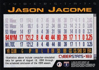 1995 Topps - CyberStats (Spectralight) #183 Jason Jacome Back