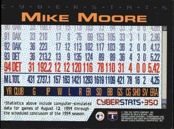 1995 Topps - CyberStats (Spectralight) #350 Mike Moore Back