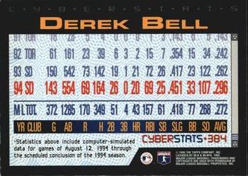 1995 Topps - CyberStats (Spectralight) #384 Derek Bell Back