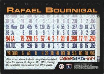 1995 Topps - CyberStats (Spectralight) #394 Rafael Bournigal Back