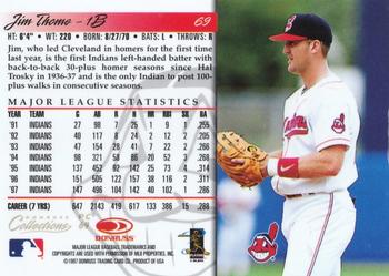 1998 Donruss Collections Donruss - Prized Collections #PC 69 Jim Thome Back
