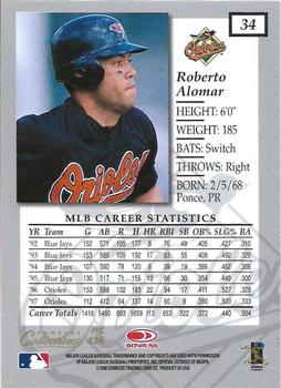 1998 Donruss Collections Elite - Prized Collections #PC 434 Roberto Alomar Back