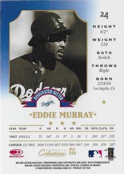 1998 Donruss Collections Leaf - Prized Collections #PC 224 Eddie Murray Back