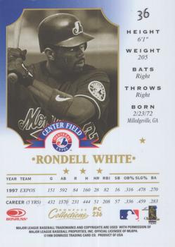 1998 Donruss Collections Leaf - Prized Collections #PC 236 Rondell White Back