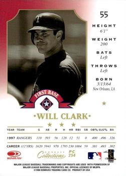 1998 Donruss Collections Leaf - Prized Collections #PC 254 Will Clark Back
