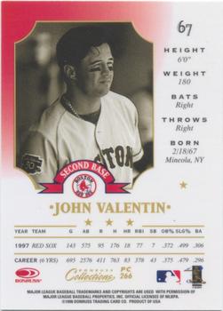 1998 Donruss Collections Leaf - Prized Collections #PC 266 John Valentin Back