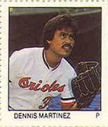 1983 Fleer Stamps #NNO Dennis Martinez Front