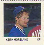 1983 Fleer Stamps #NNO Keith Moreland Front