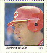 1983 Fleer Stamps #NNO Johnny Bench Front