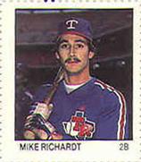 1983 Fleer Stamps #NNO Mike Richardt Front
