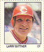 1983 Fleer Stamps #NNO Larry Biittner Front
