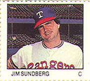 1983 Fleer Stamps #NNO Jim Sundberg Front