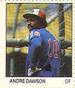 1983 Fleer Stamps #NNO Andre Dawson Front