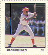 1983 Fleer Stamps #NNO Dan Driessen Front