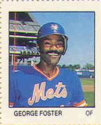 1983 Fleer Stamps #NNO George Foster Front