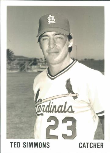 1979 St. Louis Cardinals Photos 5x7 #NNO Ted Simmons Front