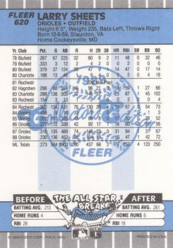 1989 Fleer - Glossy #620 Larry Sheets Back