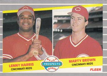 1989 Fleer - Glossy #645 Lenny Harris / Marty Brown Front