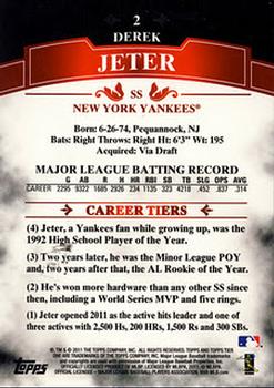 2011 Topps Tier One #2 Derek Jeter Back