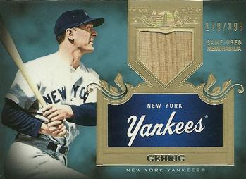 2011 Topps Tier One - Top Shelf Relics #TSR27 Lou Gehrig Front