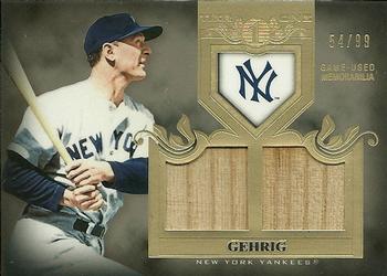 2011 Topps Tier One - Top Shelf Relics Dual #TSR27 Lou Gehrig Front