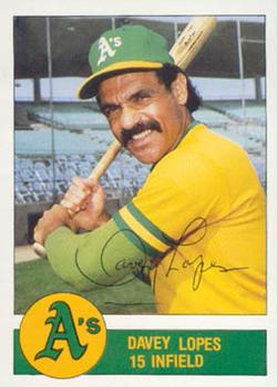 1982 Granny Goose Oakland Athletics Facsimile Signatures #NNO Davey Lopes Front