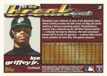 1995 Topps Traded & Rookies #2 Ken Griffey Jr. Back