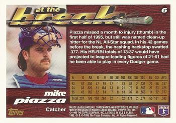 1995 Topps Traded & Rookies #6 Mike Piazza Back