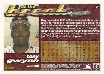 1995 Topps Traded & Rookies #7 Tony Gwynn Back