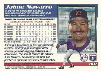 1995 Topps Traded & Rookies #80T Jaime Navarro Back