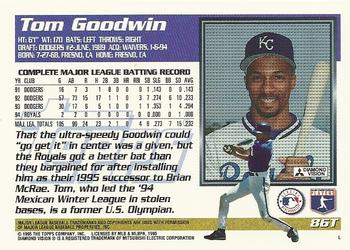 1995 Topps Traded & Rookies #86T Tom Goodwin Back