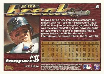 1995 Topps Traded & Rookies #8 Jeff Bagwell Back