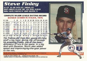 1995 Topps Traded & Rookies #91T Steve Finley Back