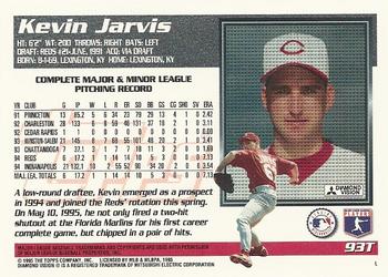 1995 Topps Traded & Rookies #93T Kevin Jarvis Back