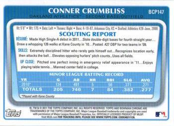 2011 Bowman Chrome - Prospects #BCP147 Conner Crumbliss Back
