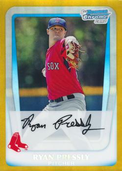 2011 Bowman Chrome - Prospects Gold Refractors #BCP190 Ryan Pressly Front