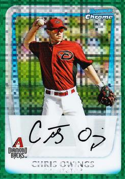 2011 Bowman Chrome - Prospects Green X-Fractors #BCP202 Chris Owings Front