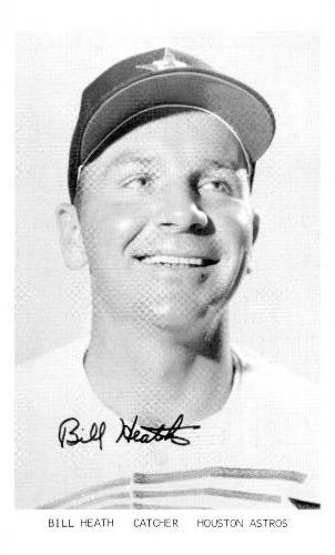 1966 Houston Astros Autograph Picture Night Photos #NNO Bill Heath Front