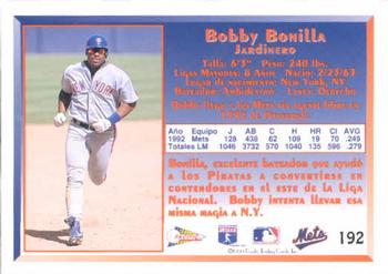 1993 Pacific Spanish #192 Bobby Bonilla Back