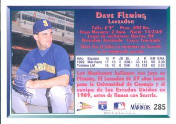 1993 Pacific Spanish #285 Dave Fleming Back