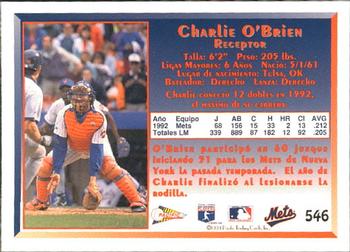 1993 Pacific Spanish #546 Charlie O'Brien Back
