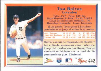 1993 Pacific Spanish #442 Tom Bolton Back