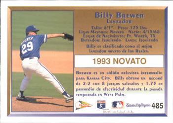 1993 Pacific Spanish #485 Billy Brewer Back