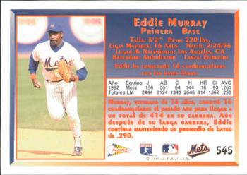 1993 Pacific Spanish #545 Eddie Murray Back