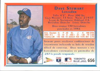 1993 Pacific Spanish #656 Dave Stewart Back