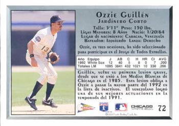 1993 Pacific Spanish #72 Ozzie Guillen Back
